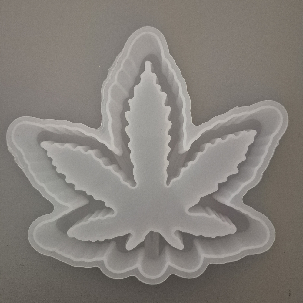 White Leaf-Shaped Silicone Mold For Resin